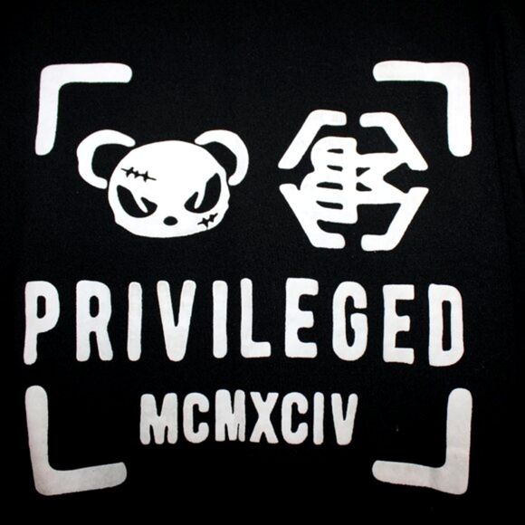 Bleecker & Mercer "Privileged" Graphic Sweatshirt - Black - Size L - Picture 2 of 5